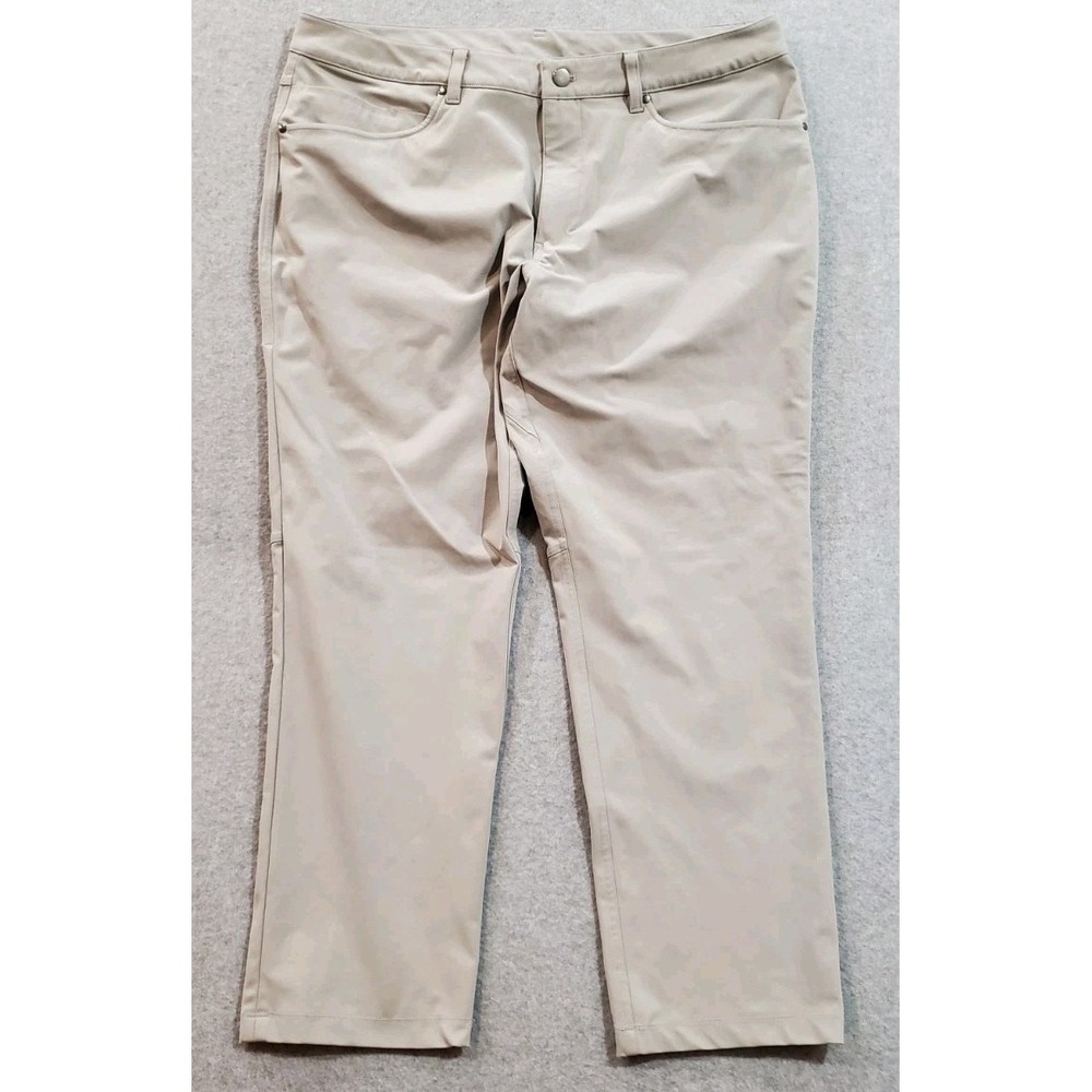 Lululemon Pants Mens 36 Light‎ Gray Classic Fit LM5ADDS Stretch Wrinkle Free